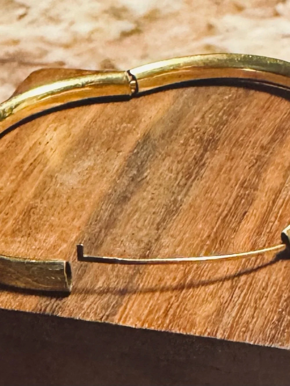 Vintage 12K Gold Filled GF Baby Bangle Hinged Bracelet Ornate - Picture 5 of 6